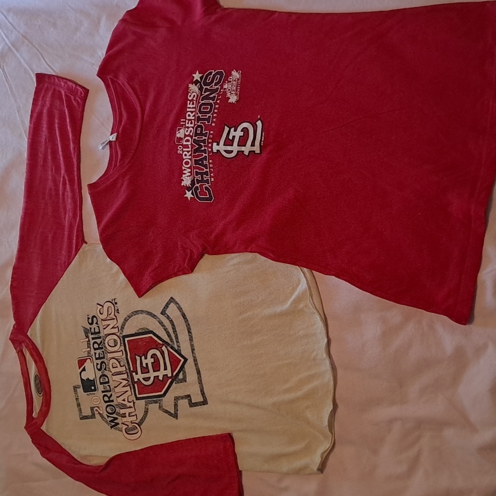 Vintage Two Saint Louis MLB World Series Champions 2011 T-Shirts